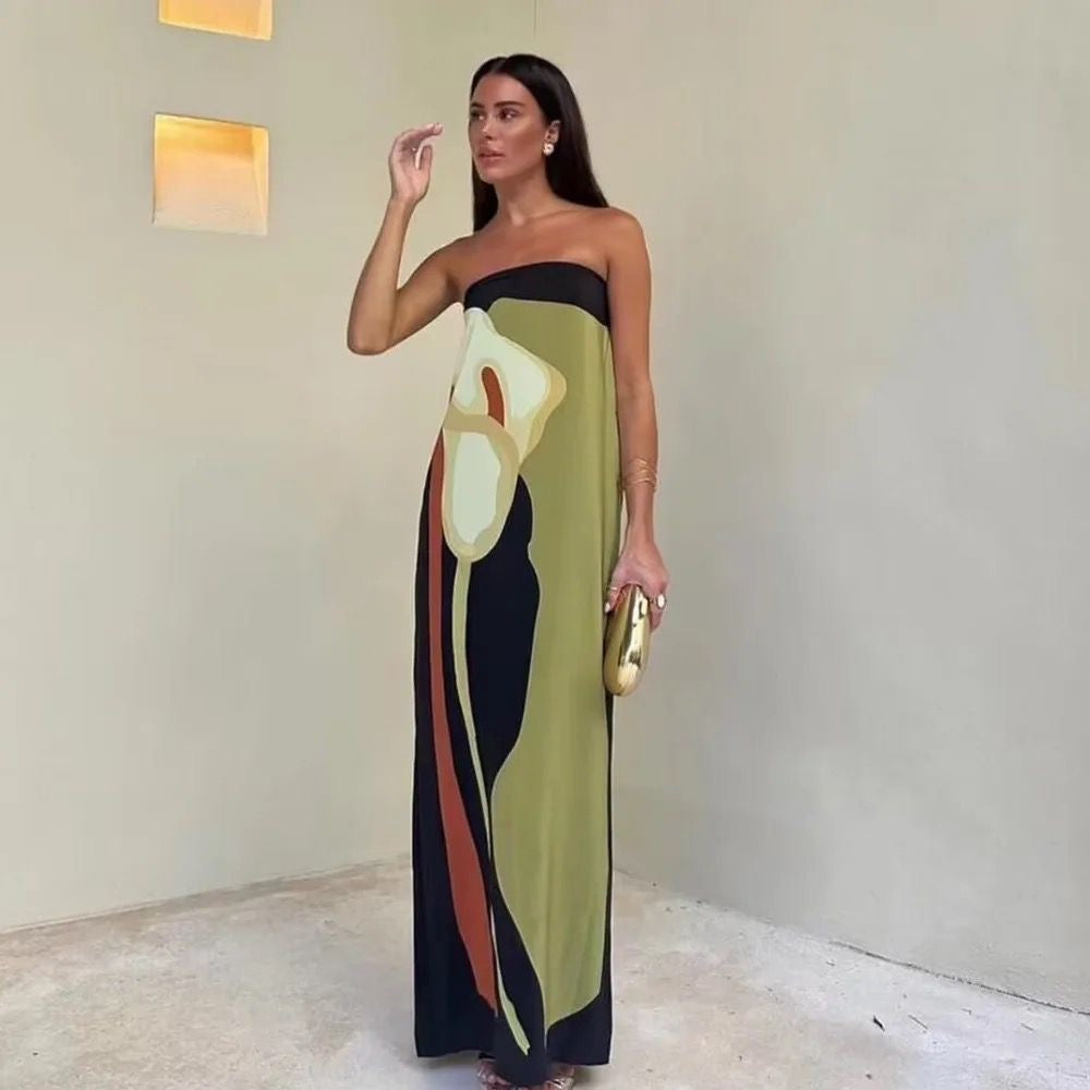 Larissa strapless maxi dress